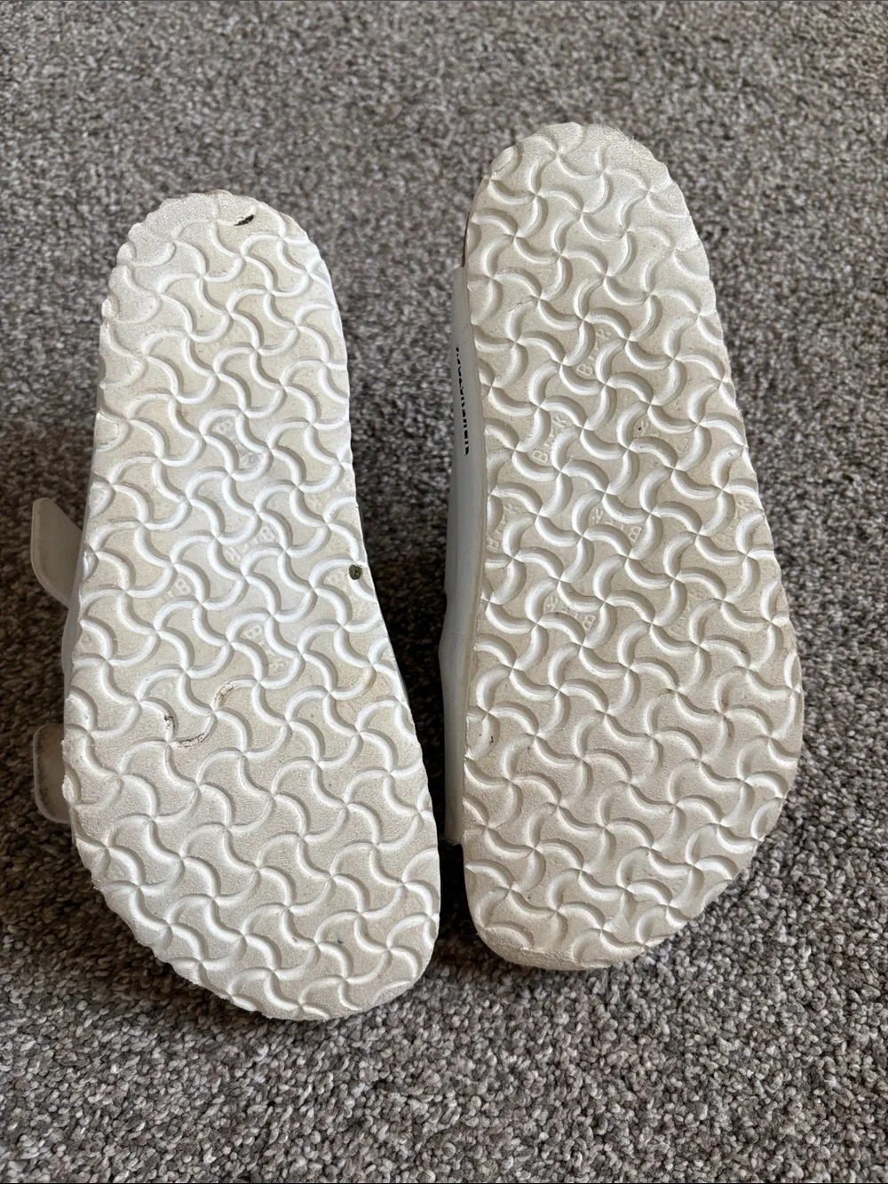 Kids White Birkenstock Double Strap Sandals